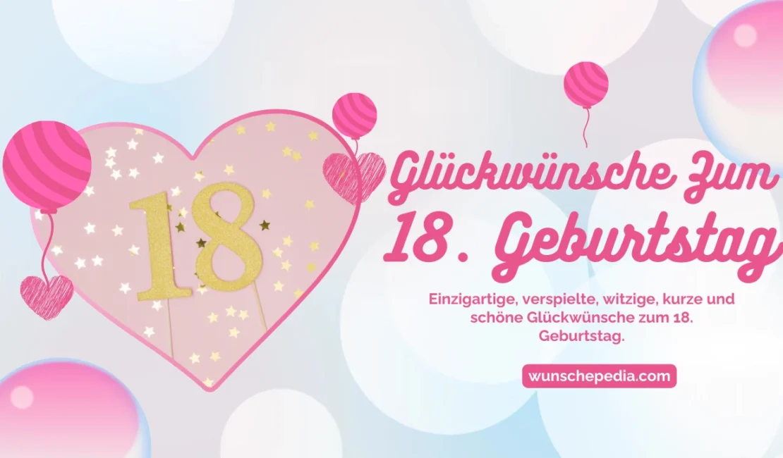 Über 100 verwendbare Glückwünsche zum 18. Geburtstag zum Kopieren und Einfügen