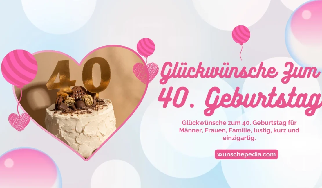 über 100 Geburtstagsglückwunschbeispiele zum 40. Geburtstag